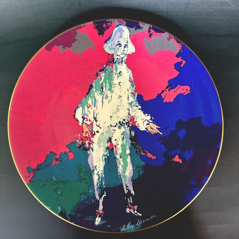 Vintage Royal Doulton LeRoy Neiman Pierrot Bone China Plate Ltd Ed 1975 10.5”